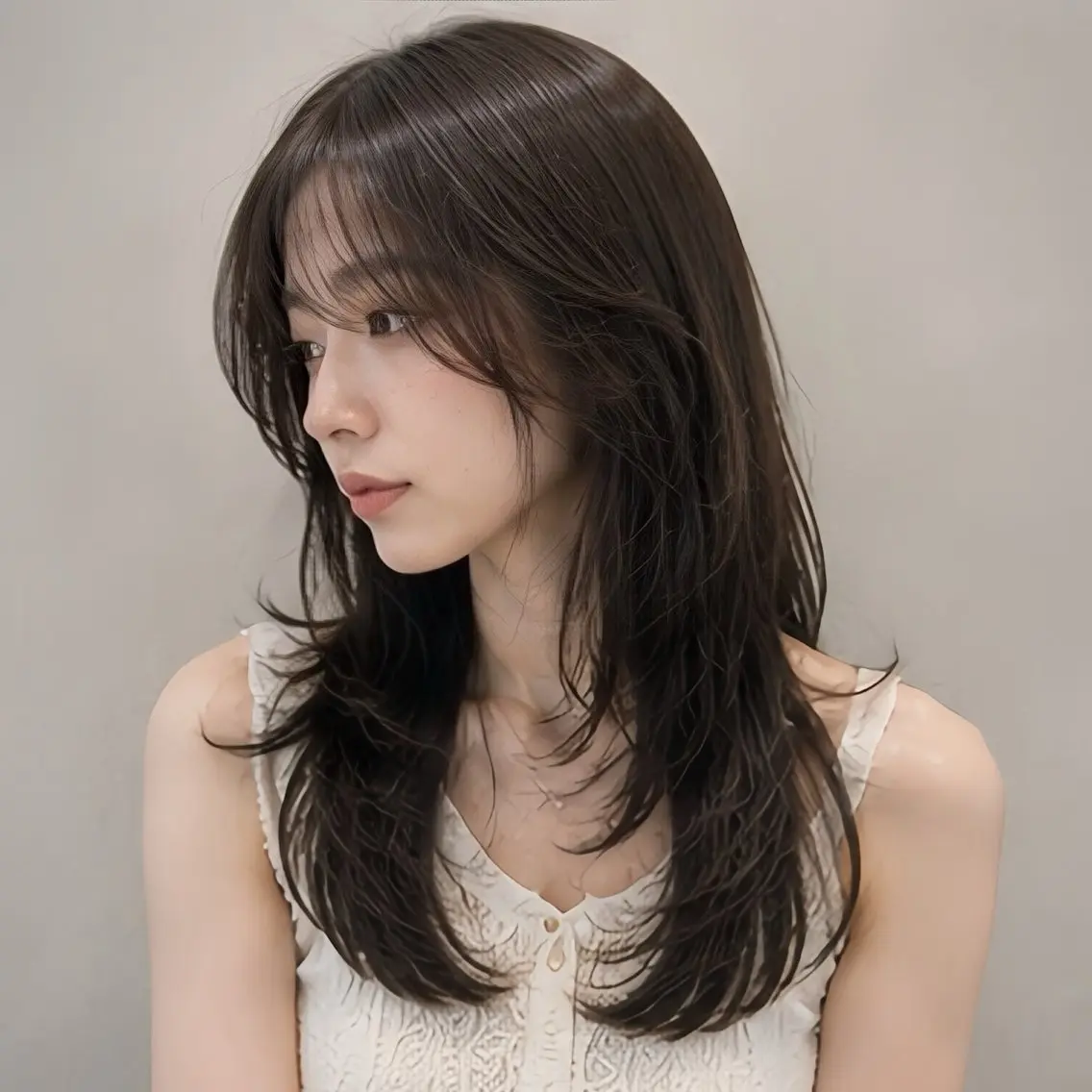 ロング カット ヘアカラー 池袋/前髪/顔周り 縮毛矯正/おばかんのヘアスタイル