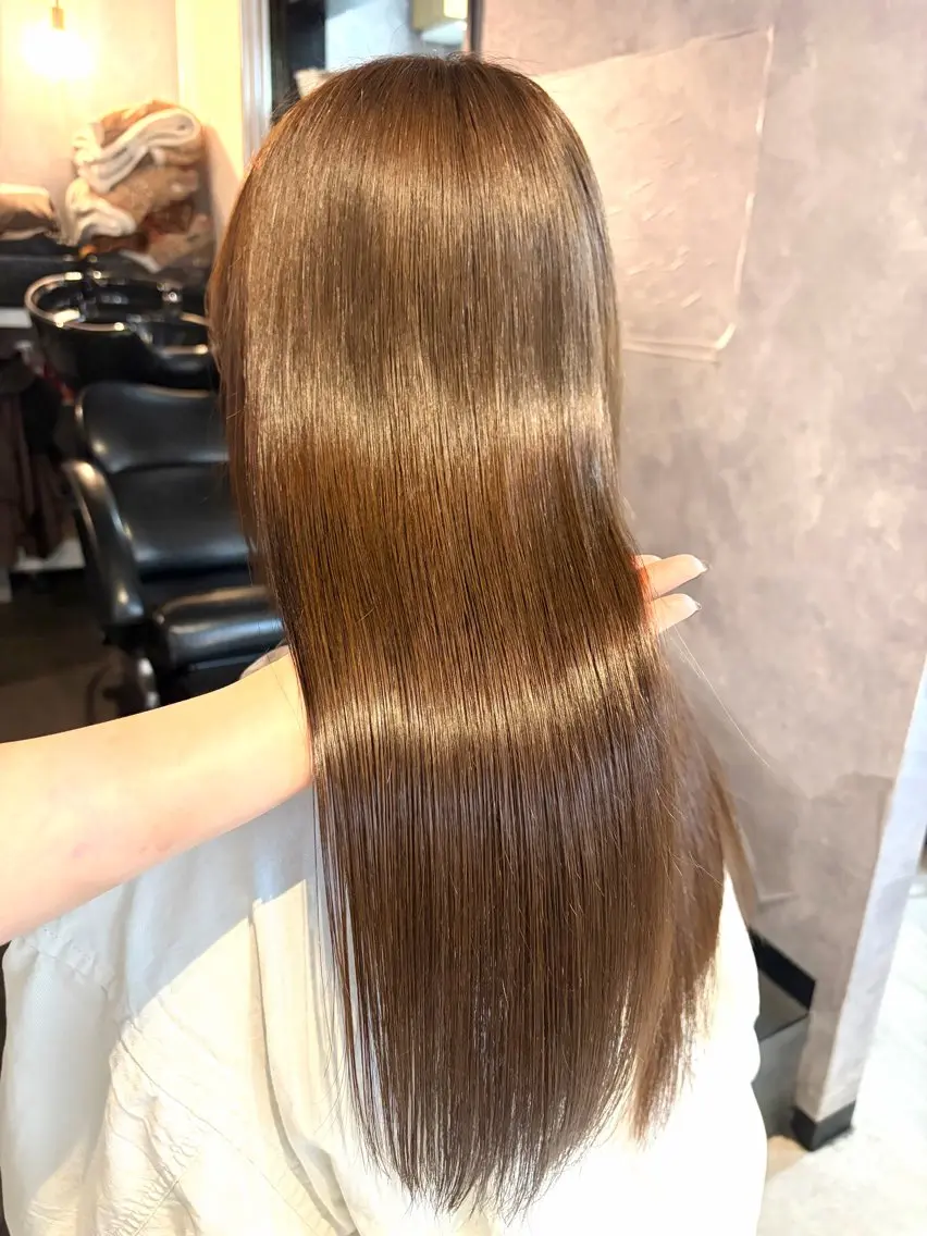 ロング カラー カット ヘアカラー トリートメント 💗鈴木茉奈💗艶髪 /透明感/暖色カラーのヘアスタイル
