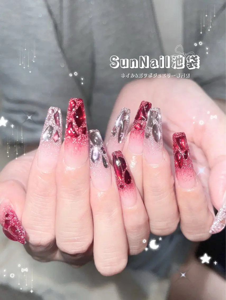 ネイル チークネイル 長さ出し フレンチネイル ガーリー 韓国ネイル Sun Nail 池袋のエステ・リラクイメージ