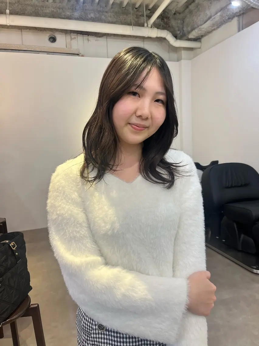 ミディアム Sanaダブルカラー ✨️パルコ徒歩1分のヘアスタイル
