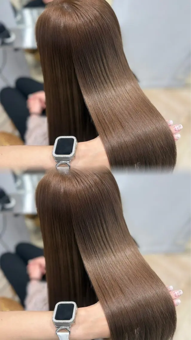 ロング カラー ベージュカラー 大久保 凜香のヘアスタイル
