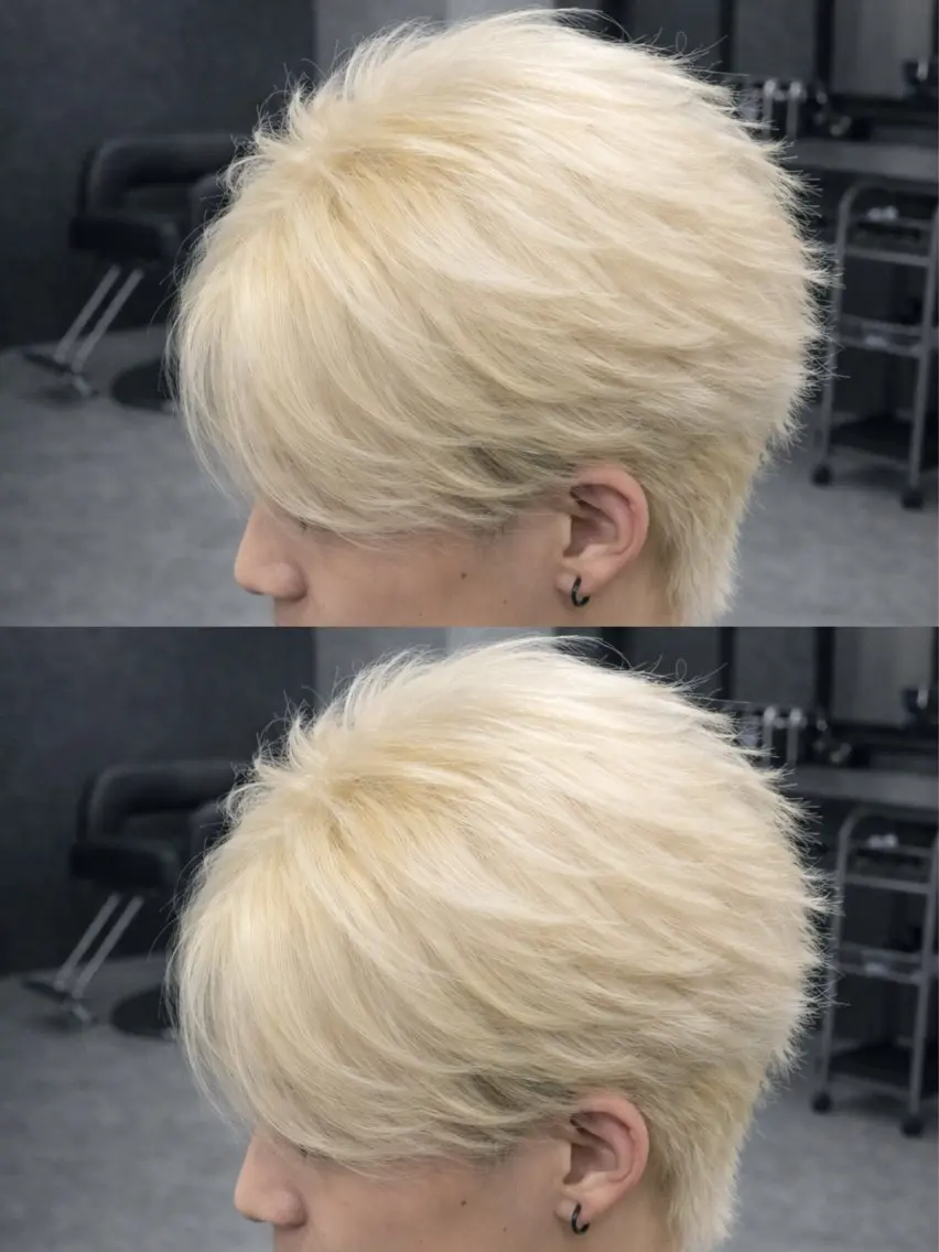 ミディアム カラー ヘアアレンジ メンズ ミディアムパーマ メンズパーマ メンズツイストパーマ 波巻きパーマ ツイストパーマ カット トリートメント ヘッドスパ ヘアセット フェザーパーマ💫 曲がる縮毛矯正／海斗のヘアスタイル