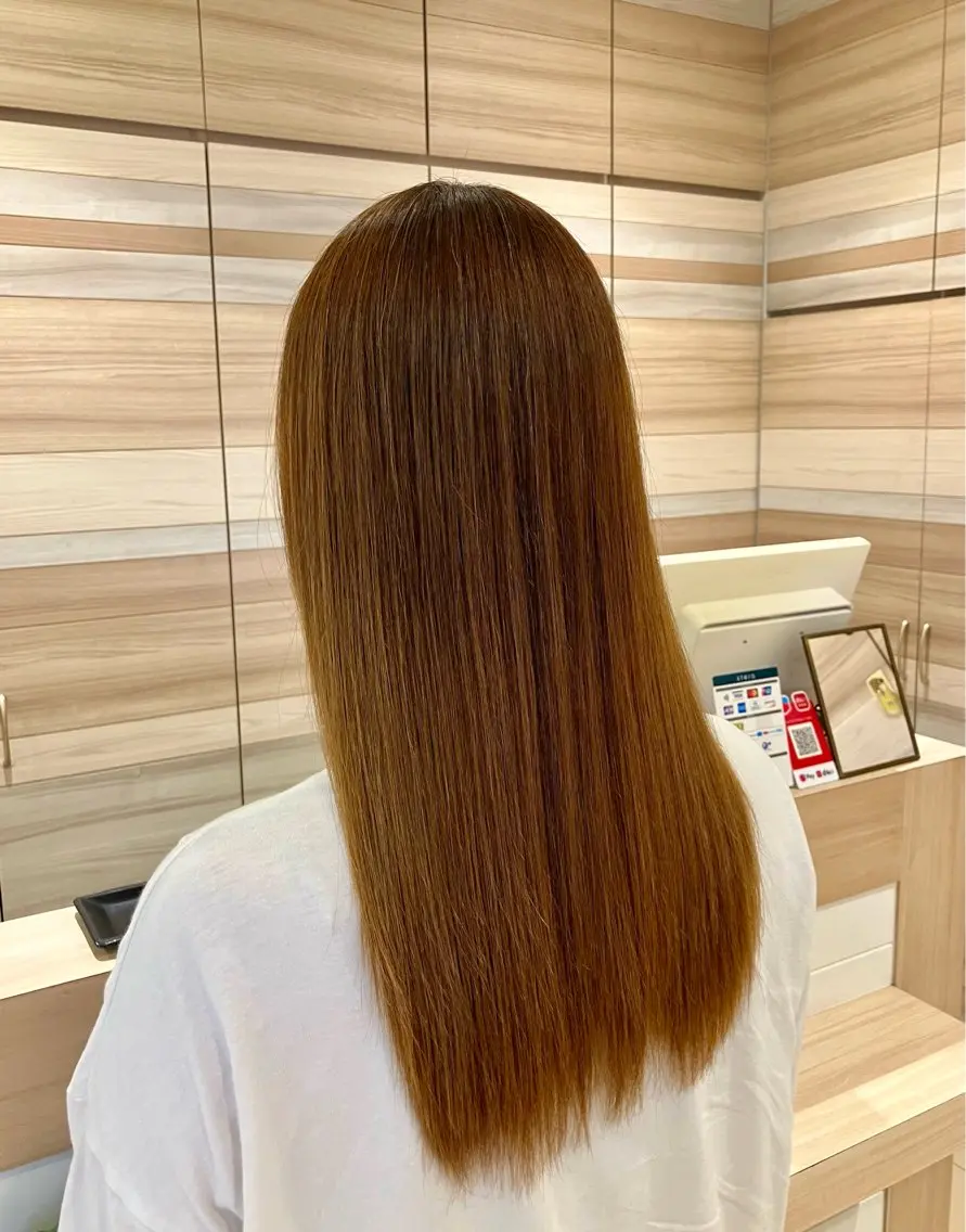ロング 顔周りカット 縮毛矯正 トリートメント 縮毛矯正 モデル様募集中🍏✨ Ash_Manamiのヘアスタイル