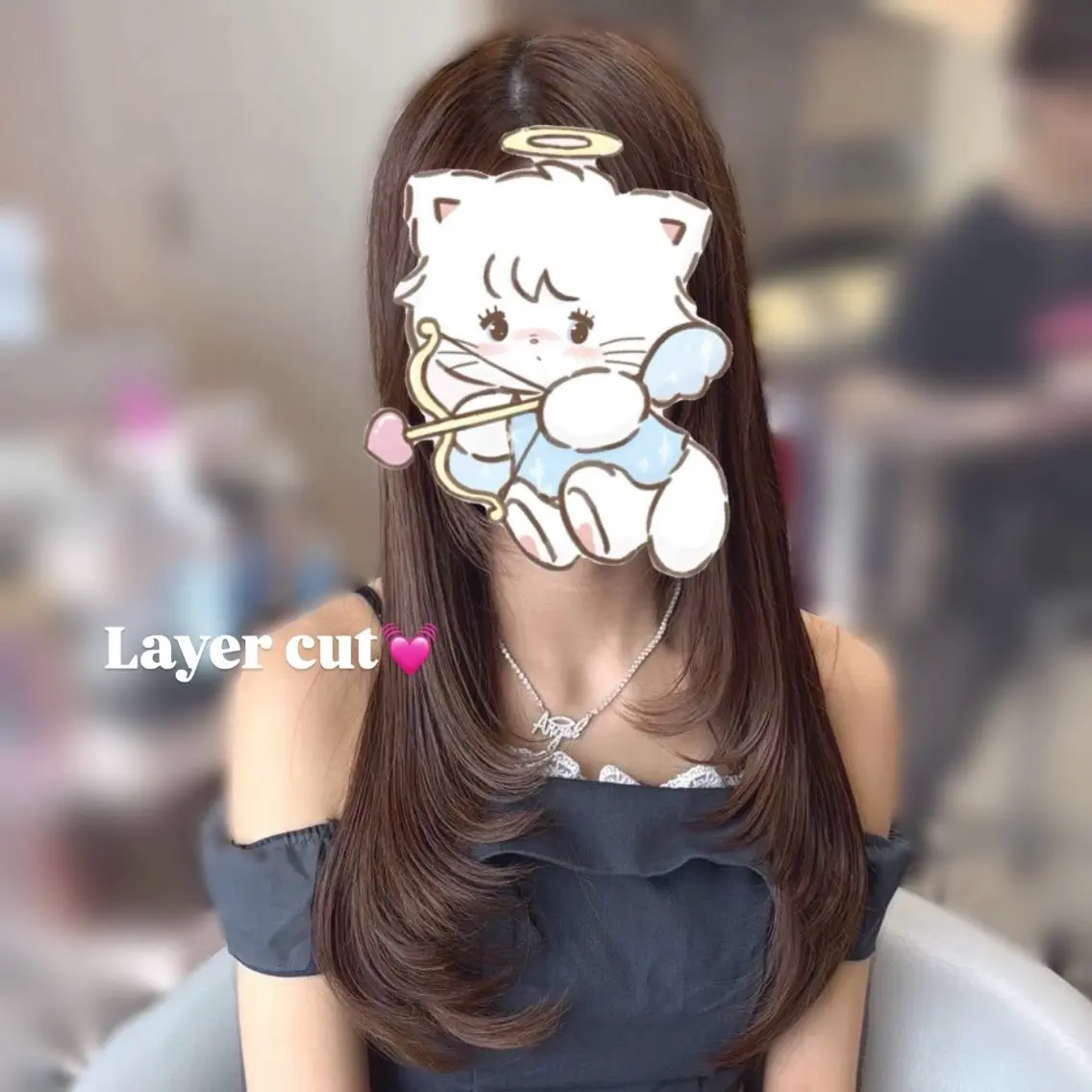 【💘5月限定🎀】レイヤーカット＋ワンカラー＋超音波1stepトリートメント✨ロング料金なし❕の写真