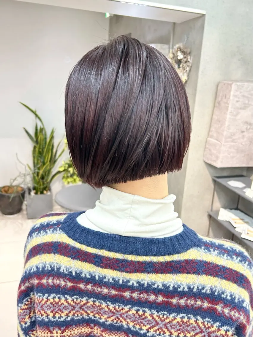 ショート カラー カット ヘアカラー トリートメント 艶髪/ショート/ ボブ/なつきのヘアスタイル