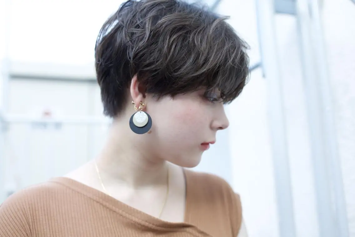 ショート カラー パーマ ヘアアレンジ 大久保寿高✨ なりたい色を叶える✨のヘアスタイル
