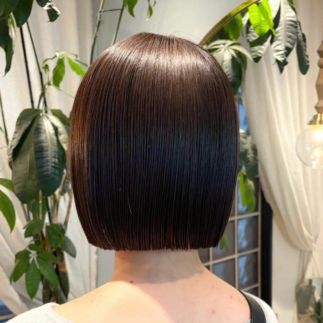 ショート 髪質改善 カット 縮毛矯正 トリートメント ♥️ボブ縮毛矯正/暖 色/minami♥️のヘアスタイル
