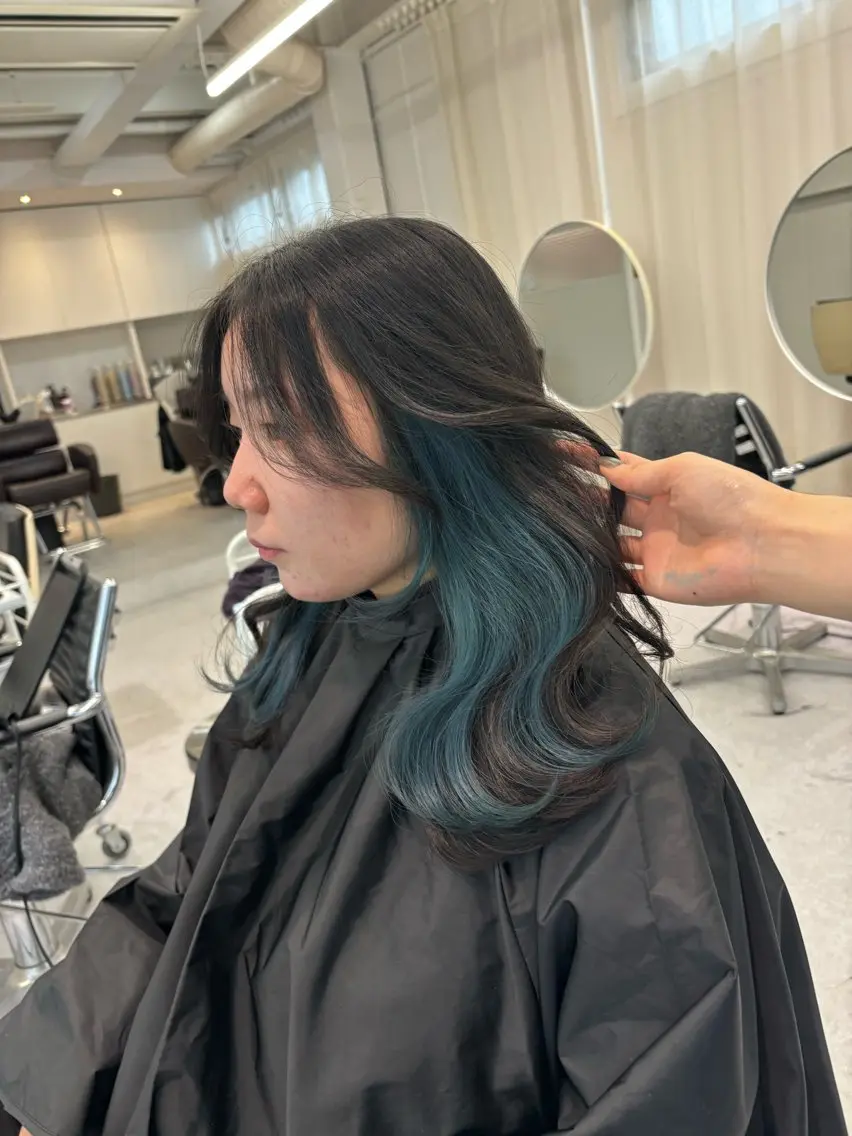ロング ヘアカラー トリートメント 韓国レイヤー/ヘア カラー🎀ayamiのヘアスタイル