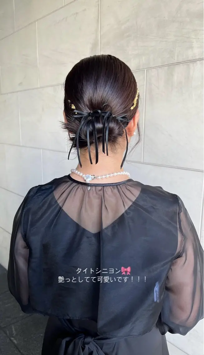 セミロング ヘアアレンジ ヘアセット 伊佐治 夕芽のヘアスタイル