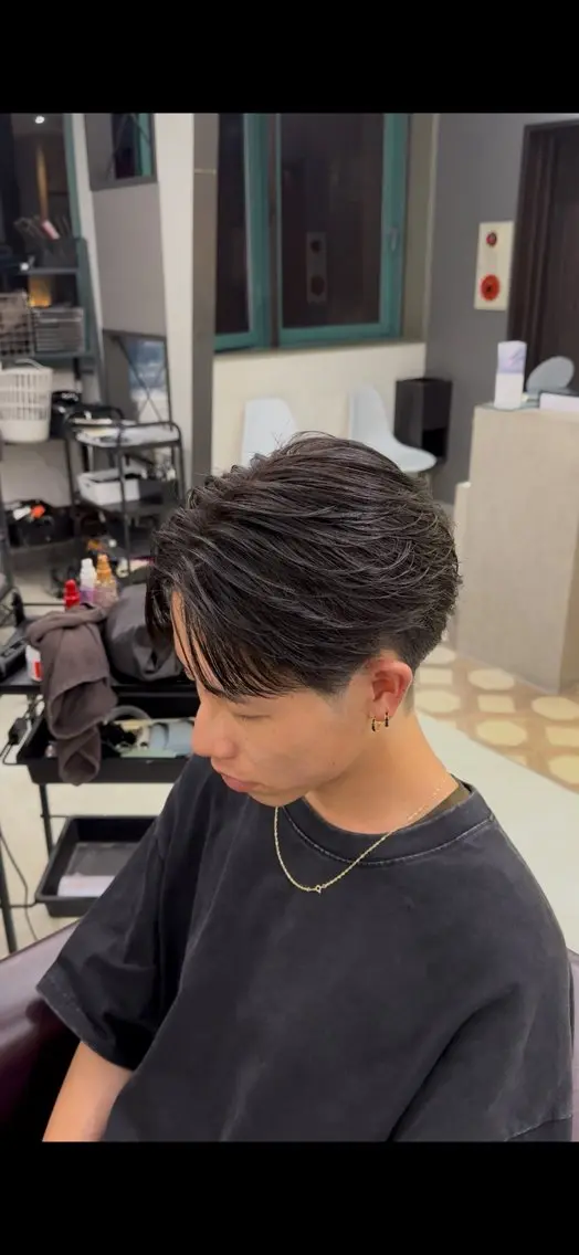 ショート パーマ カット パーマ 岡部 琉斗のヘアスタイル