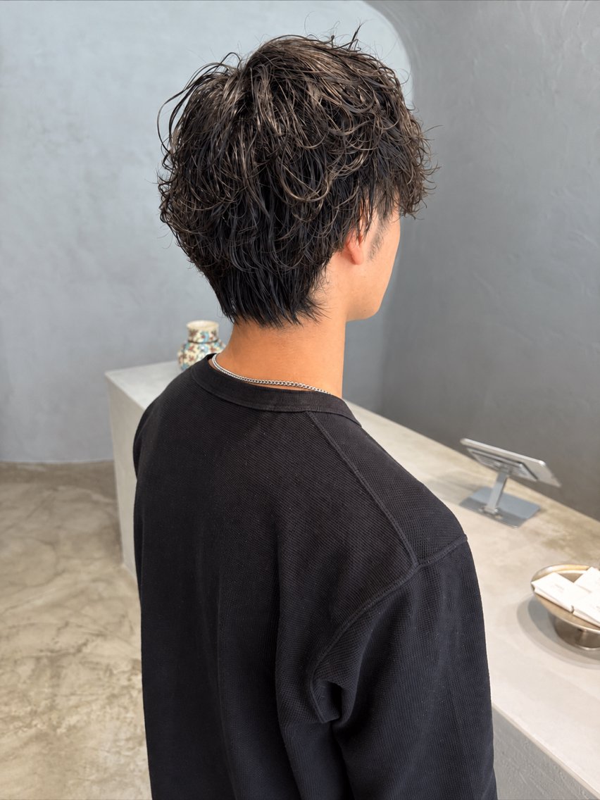 ショート パーマ メンズ メンズパーマ 濱田 陽羽のヘアスタイル