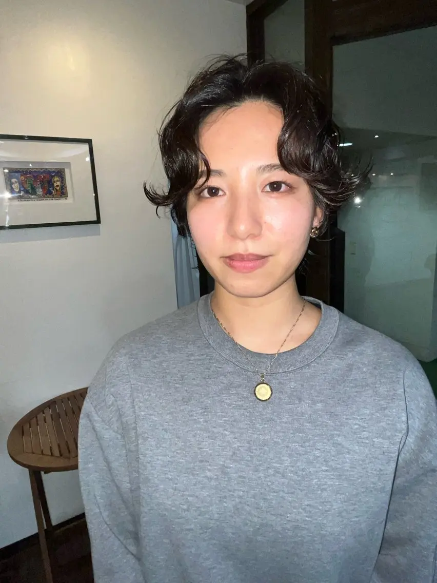 ショート ショートヘア カット パーマ 似合わせパーマ/ 山本銀次郎のヘアスタイル