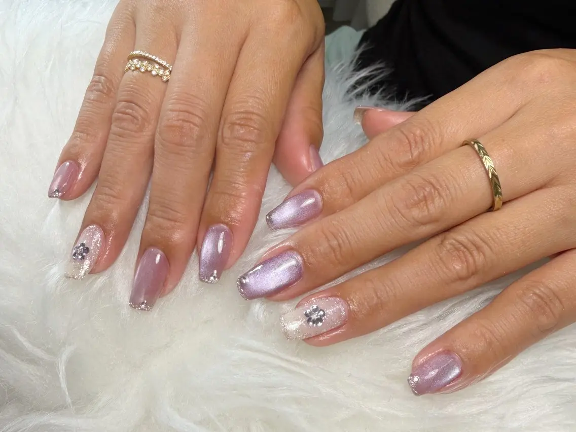 ネイル ジェルネイル 韓国ネイル 持ち込み パラジェル ワンホンネイル ハンドネイル Min. Nail Salonのネイルデザイン