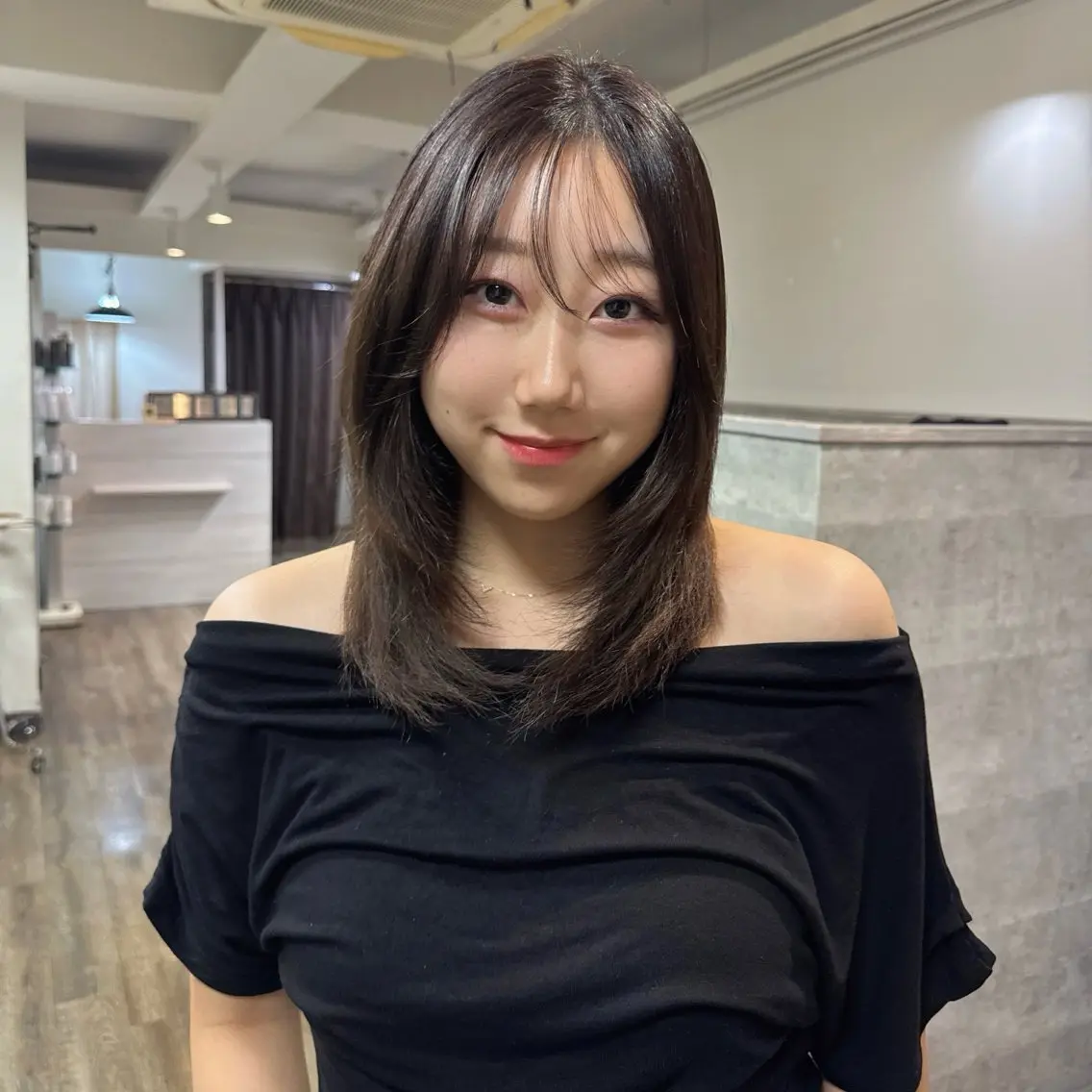 セミロング カラー カット ヘアカラー Rena/韓国 /ワンホンヘアのヘアスタイル