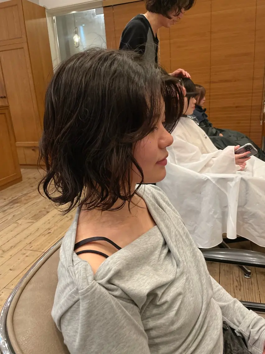 ミディアム 🍁ボブパーマ.レイ ヤーボブ🍁陸来のヘアスタイル