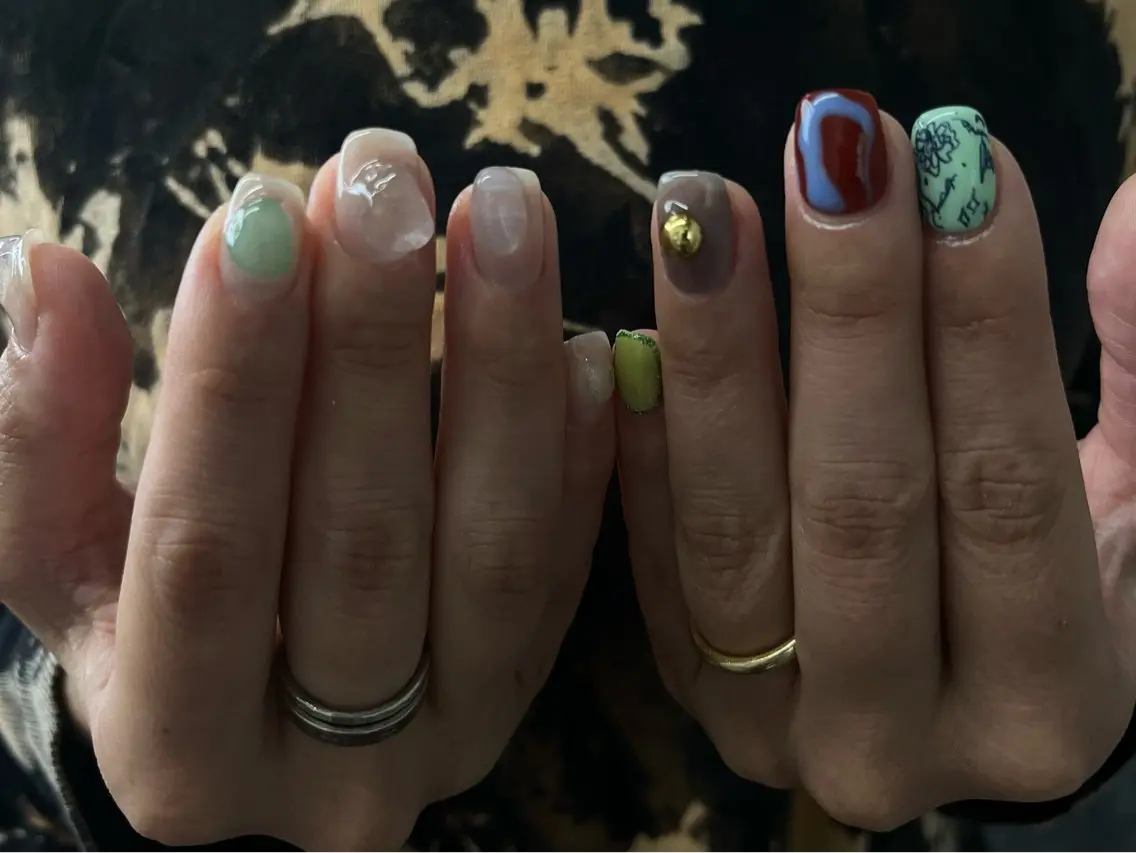 ネイル rina ニュアンス♡ワンホンのネイルデザイン
