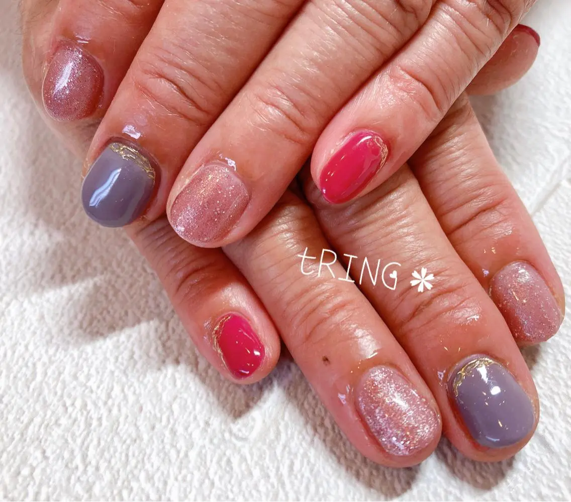 ネイル ハンドネイル tRING＊ しいの木台のネイルデザイン