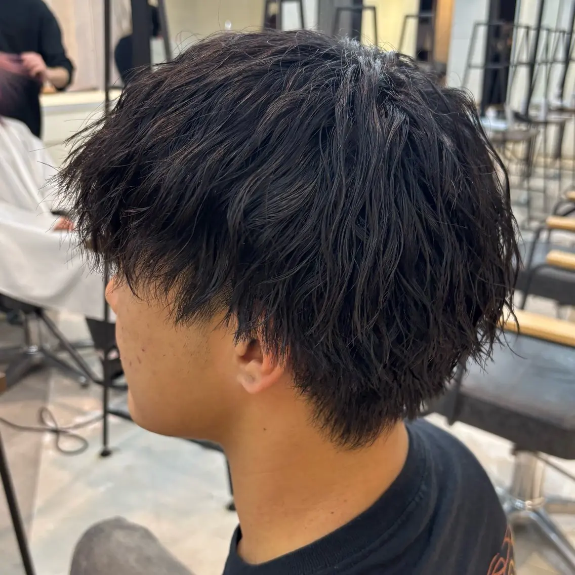 パーマ メンズ カット パーマ メンズパーマ/ メッシュ📍ユリのヘアスタイル