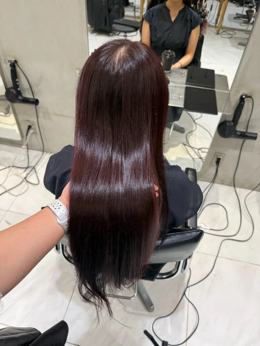 ロング カラー ヘアカラー トリートメント ヘッドスパ 艶髪/ボブモデル 募集🫧Terukaのヘアスタイル