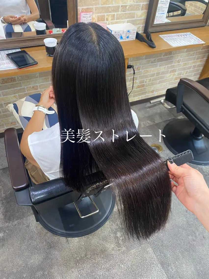 ロング カット 縮毛矯正 トリートメント 美髪ヘア 🤍erikaのヘアスタイル