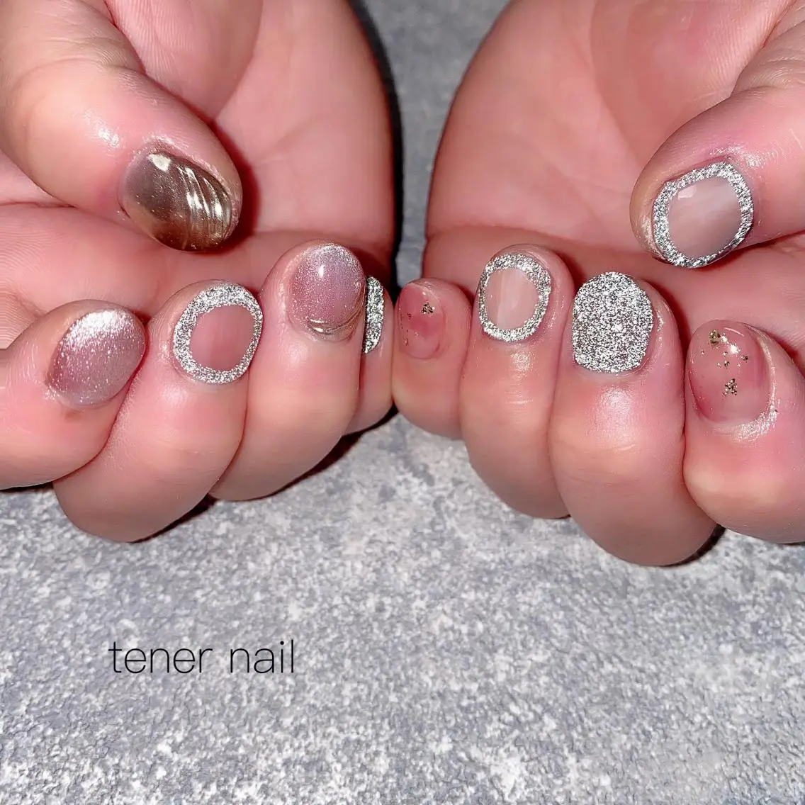 ネイル フラッシュネイル ニュアンスネイル 春ネイル テネルネイル tener nailのネイルデザイン