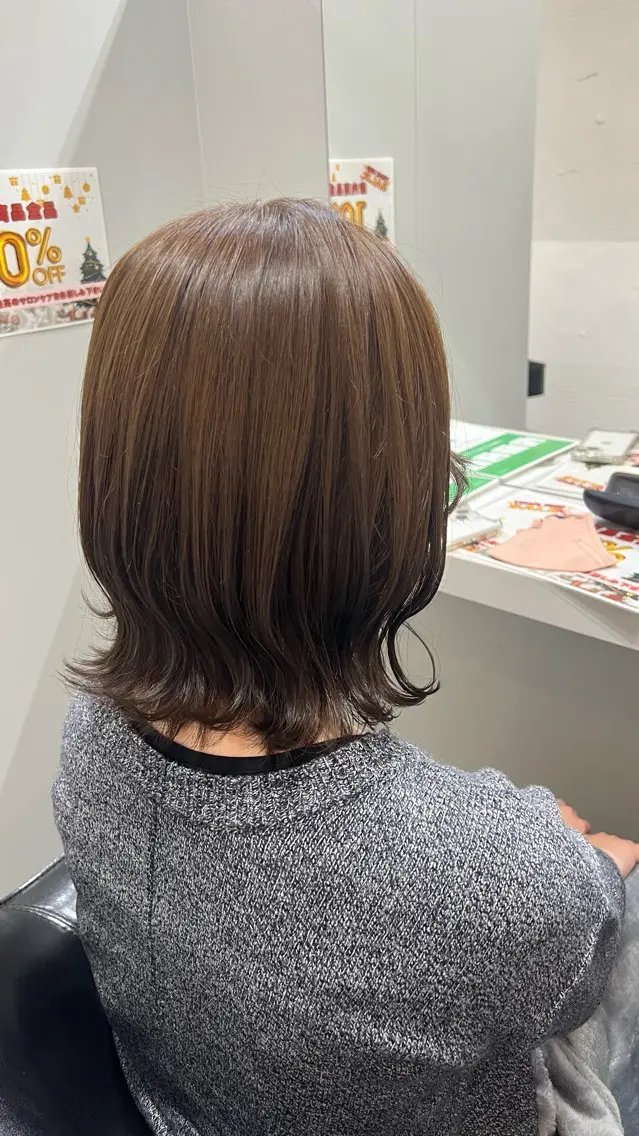 ミディアム アッシュ ヘアカラー トリートメント 🎀shell吉祥寺 ナオ🧸のヘアスタイル