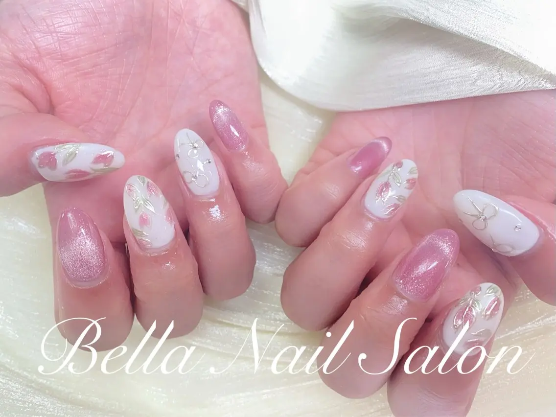 ネイル 持ち込み ハンドネイル Bella Nail Salonパラジェルのネイルデザイン