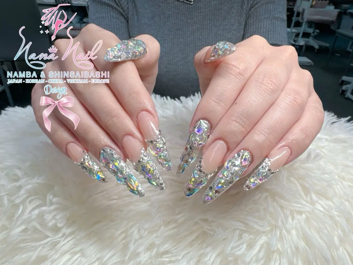 ネイル チークネイル 桜ネイル フラッシュネイル フットネイル ジェルネイル ハンドネイル リナネイル アメ村心斎橋店のネイルデザイン