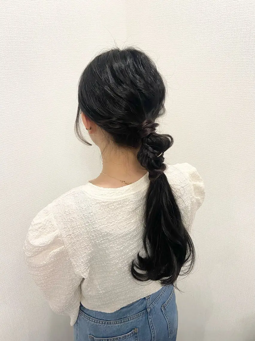 ロング 結べるレイヤーカット /カラー/あさかのヘアスタイル