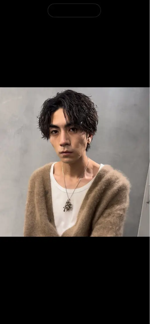 パーマ ヘアアレンジ メンズ センターパート マッシュ メンズパーマ カット パーマ fifth park 六反穂 龍介のヘアスタイル