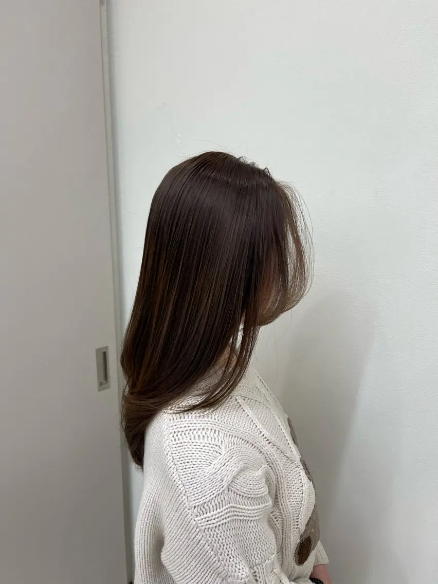 ロング カラー ブラウンカラー ナチュラルブラウン ヘアカラー 透明感カラー⭐️ Takumaのヘアスタイル