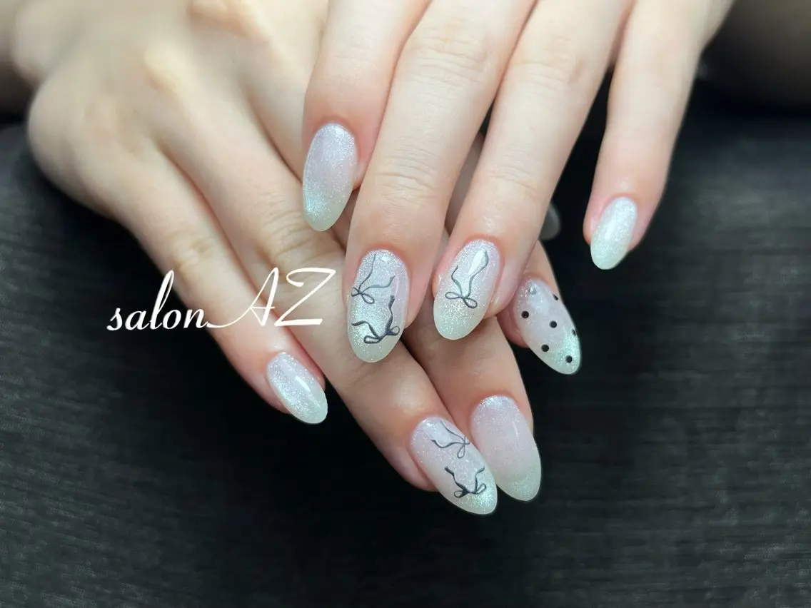 ネイル アートネイル 長さ出し フットネイル フレンチネイル ジェルネイル salon AZのネイルデザイン