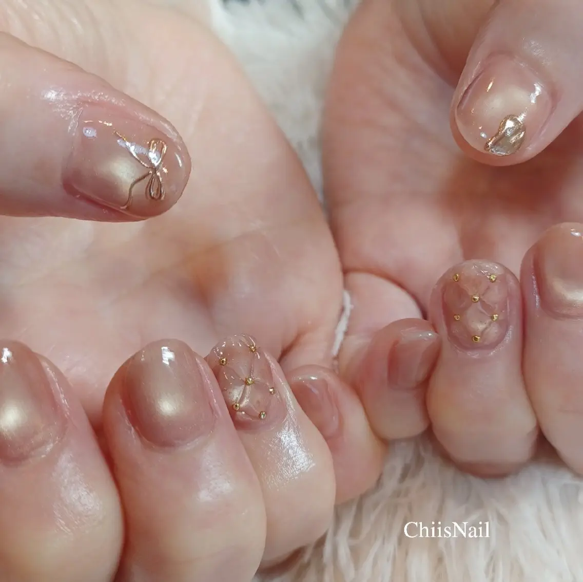 ネイル リボン ChiisNail チィズネイルのネイルデザイン