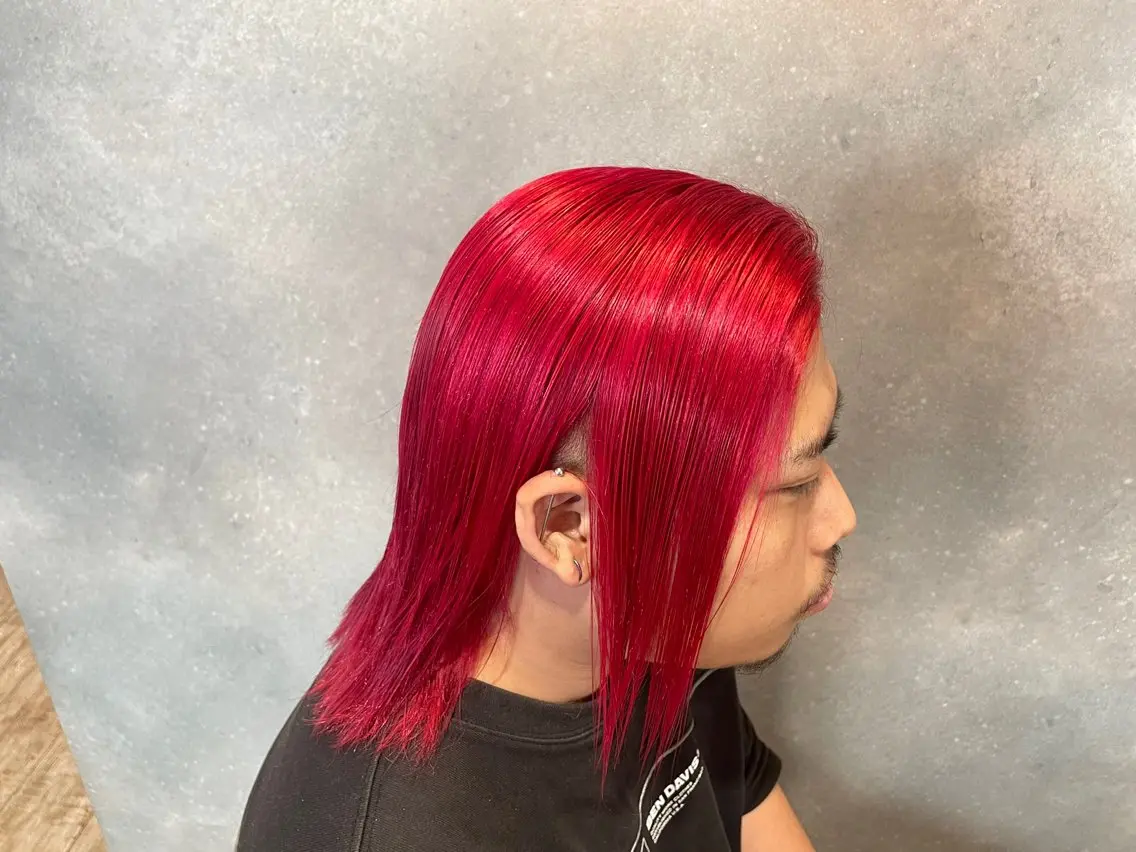 カラー レッドカラー トリートメント 元自衛官美容師 つや。のヘアスタイル