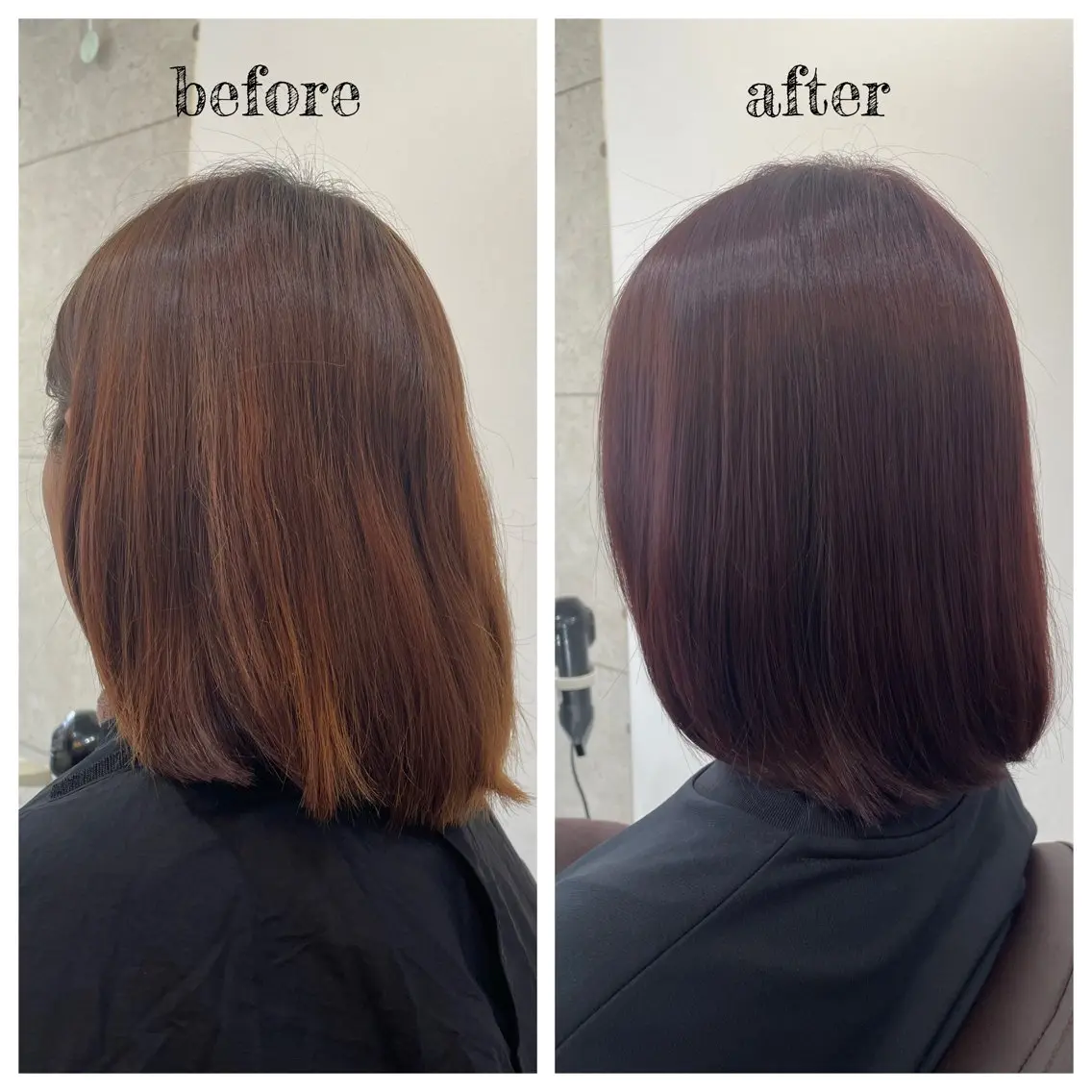 ショート カラー ボルドーカラー ルビー ヘアカラー PutiLuca 浅川のヘアスタイル