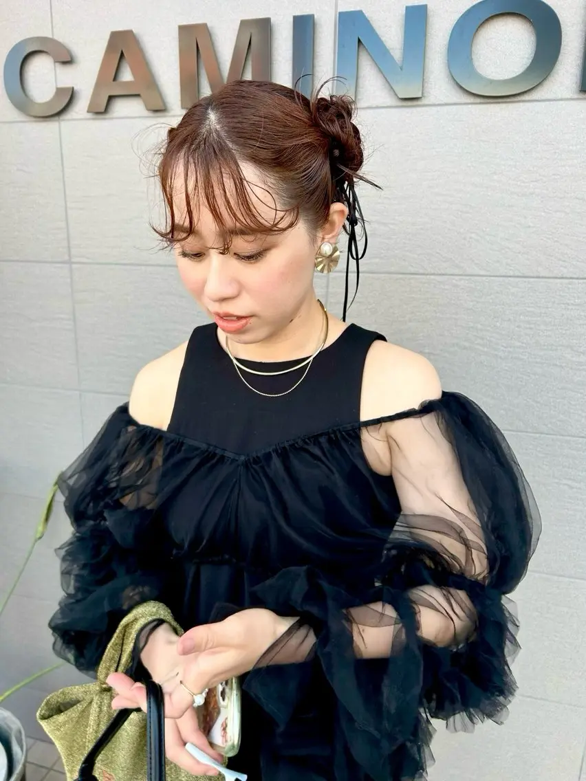 ショート ヘアアレンジ ボブ ヘアセット ご予約はインスタ のみ🌿@n7g10のヘアスタイル