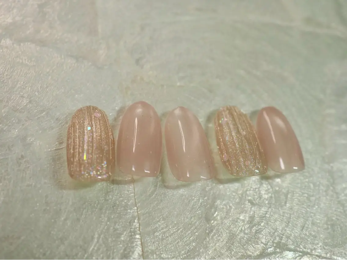 ネイル オーロラネイル 桜ネイル フラワーネイル フットネイル フレンチネイル ハンドネイル kikinail 溝の口のネイルデザイン