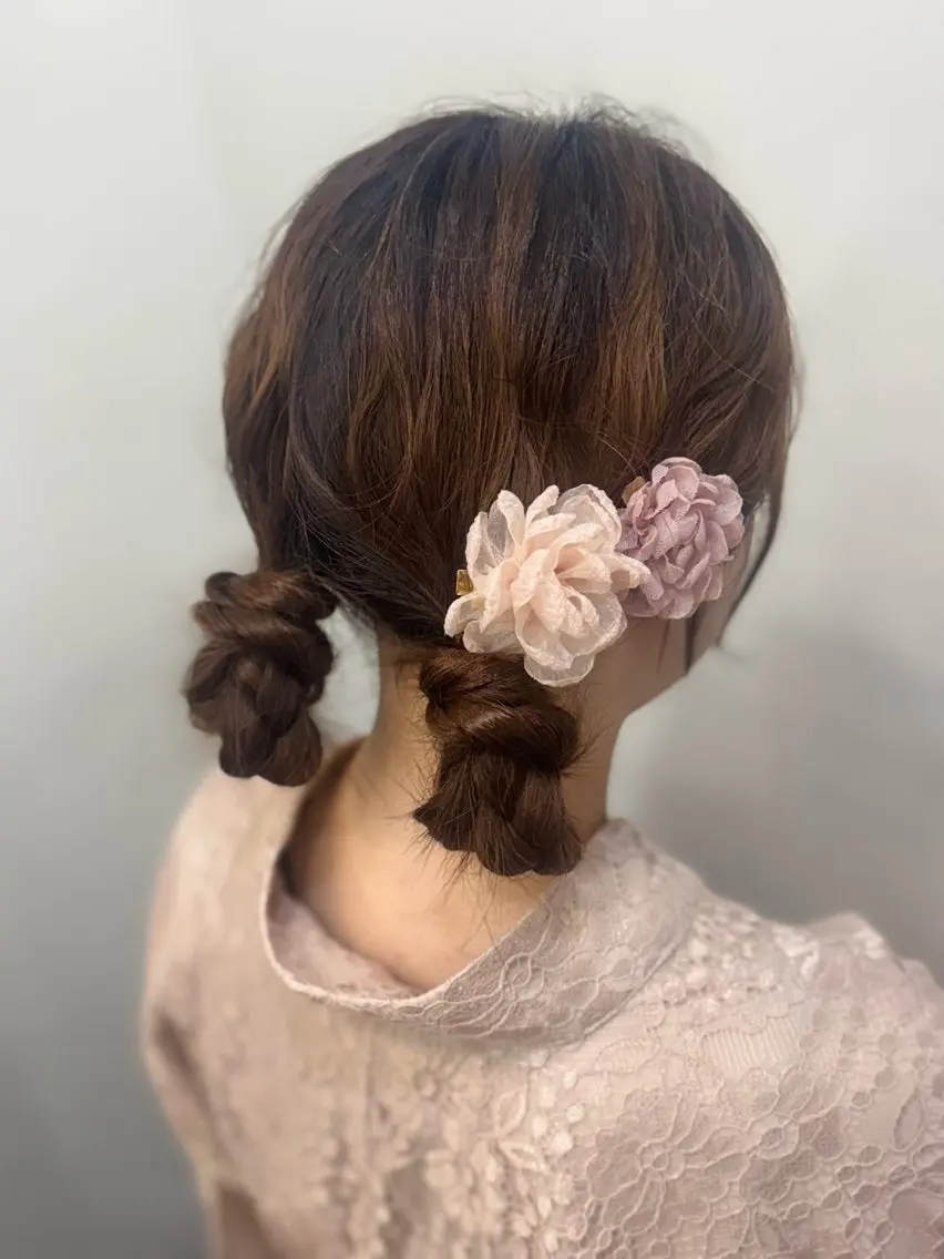 ロング ヘアアレンジ 浴衣 ヘアセット 🌷名駅/髪質改善 ヘアセット/モネ🌷のヘアスタイル