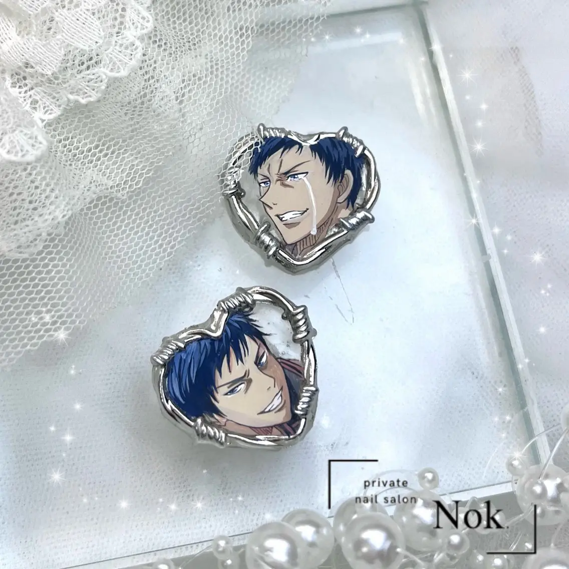 ネイル ハート ハンドネイル 池袋痛ネイル Nok. 渡辺のネイルデザイン