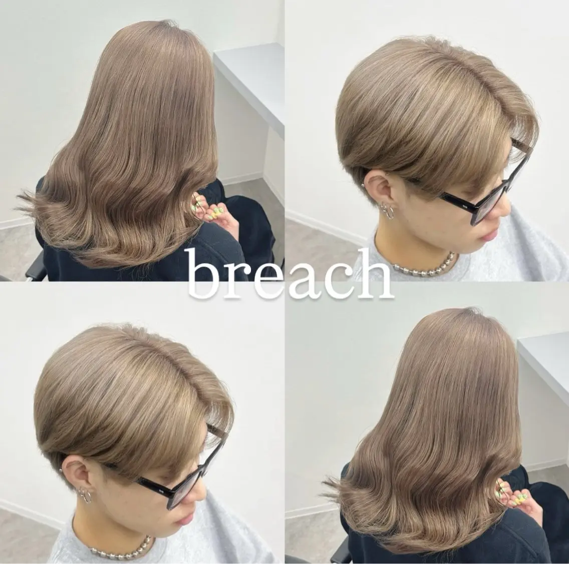 ケアブリーチ+カラー+カット+4stepトリートメントの写真