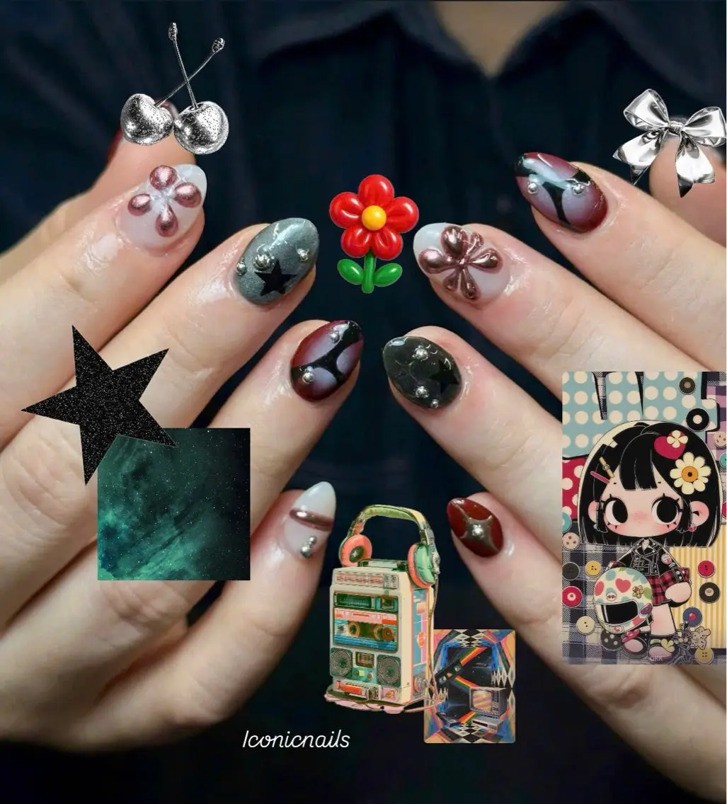 ネイル アートネイル フラワーネイル 持ち込み Iconic Nailのネイルデザイン