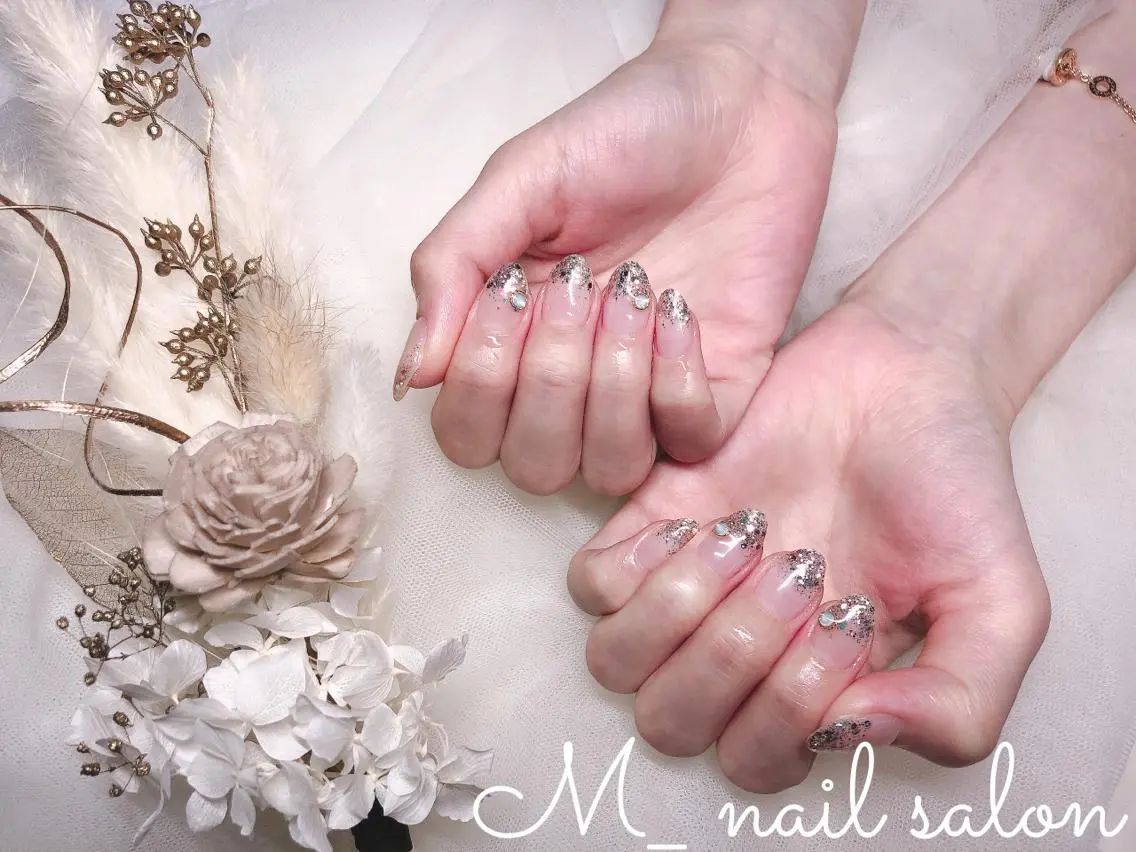 ネイル ジェルネイル パラジェル シンプルネイル M_ nail salonのネイルデザイン