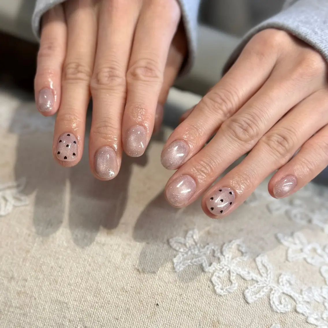 ネイル ドット ハート ハンドネイル nakanishi maikaのネイルデザイン