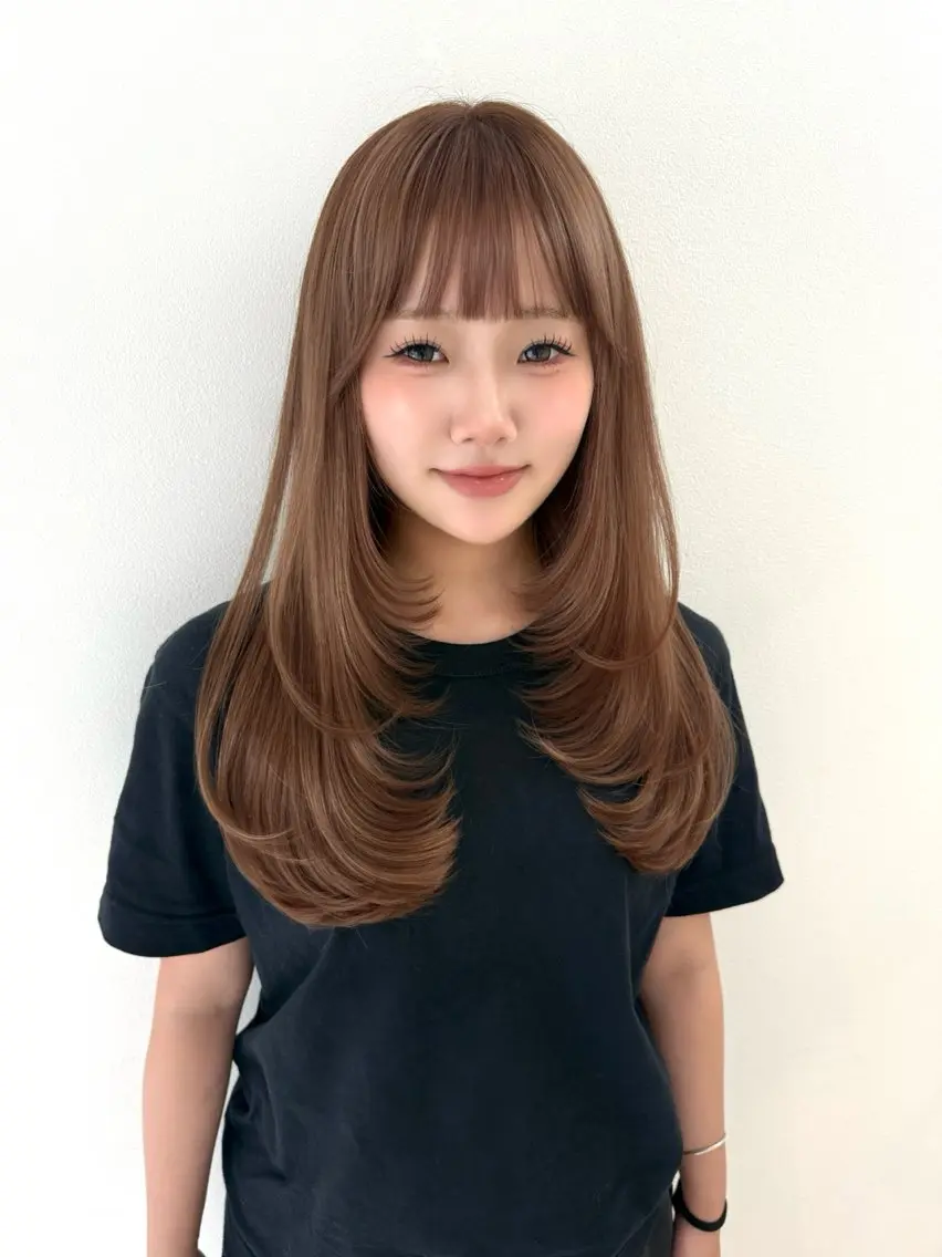 ロング カラー ベージュカラー ショコラベージュ 透明感カラー レイヤーカット レイヤーカット🫧 🎀Tomoka🎀のヘアスタイル