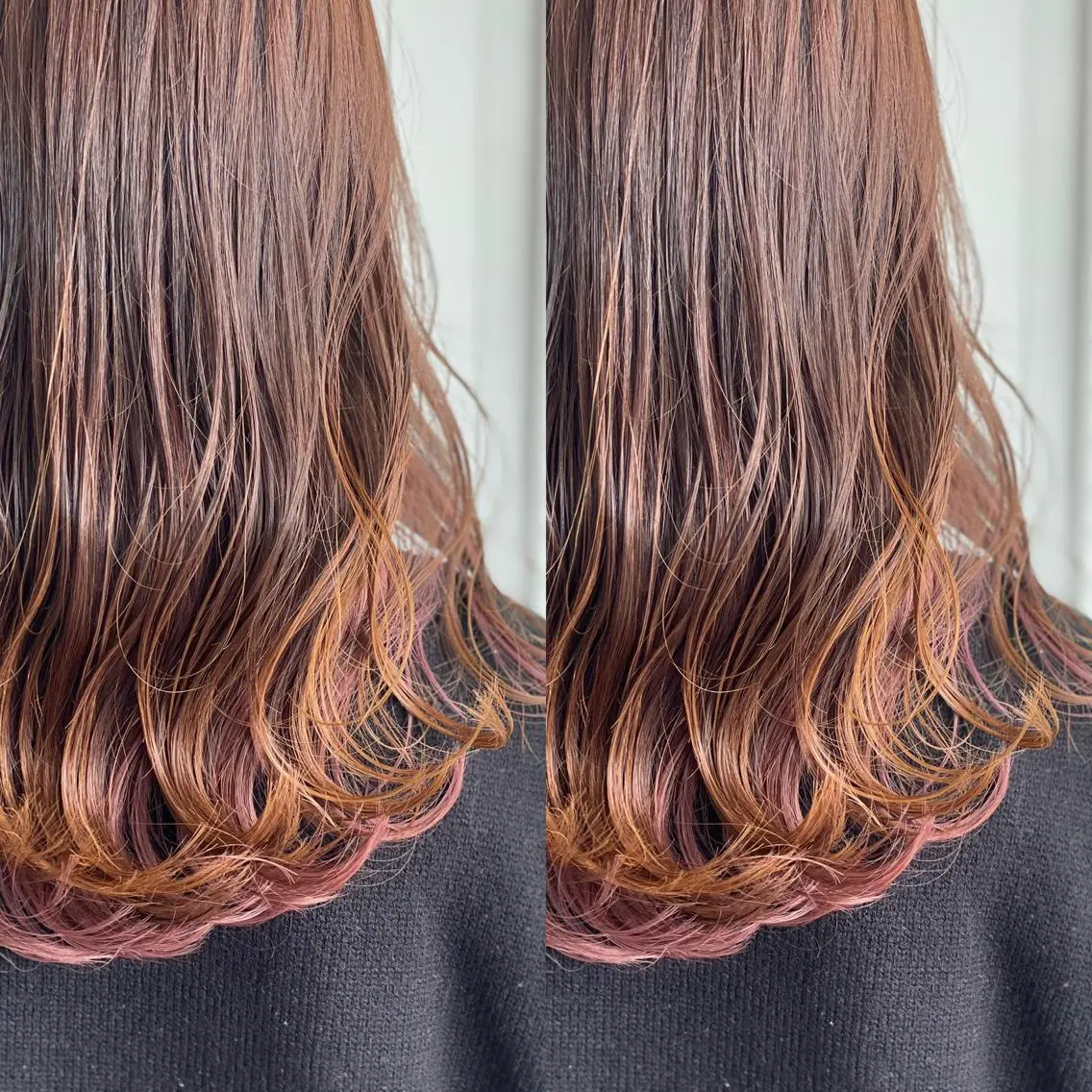 ロング カラー インナーカラー ピンクカラー Snaly カラー特化ページのヘアスタイル