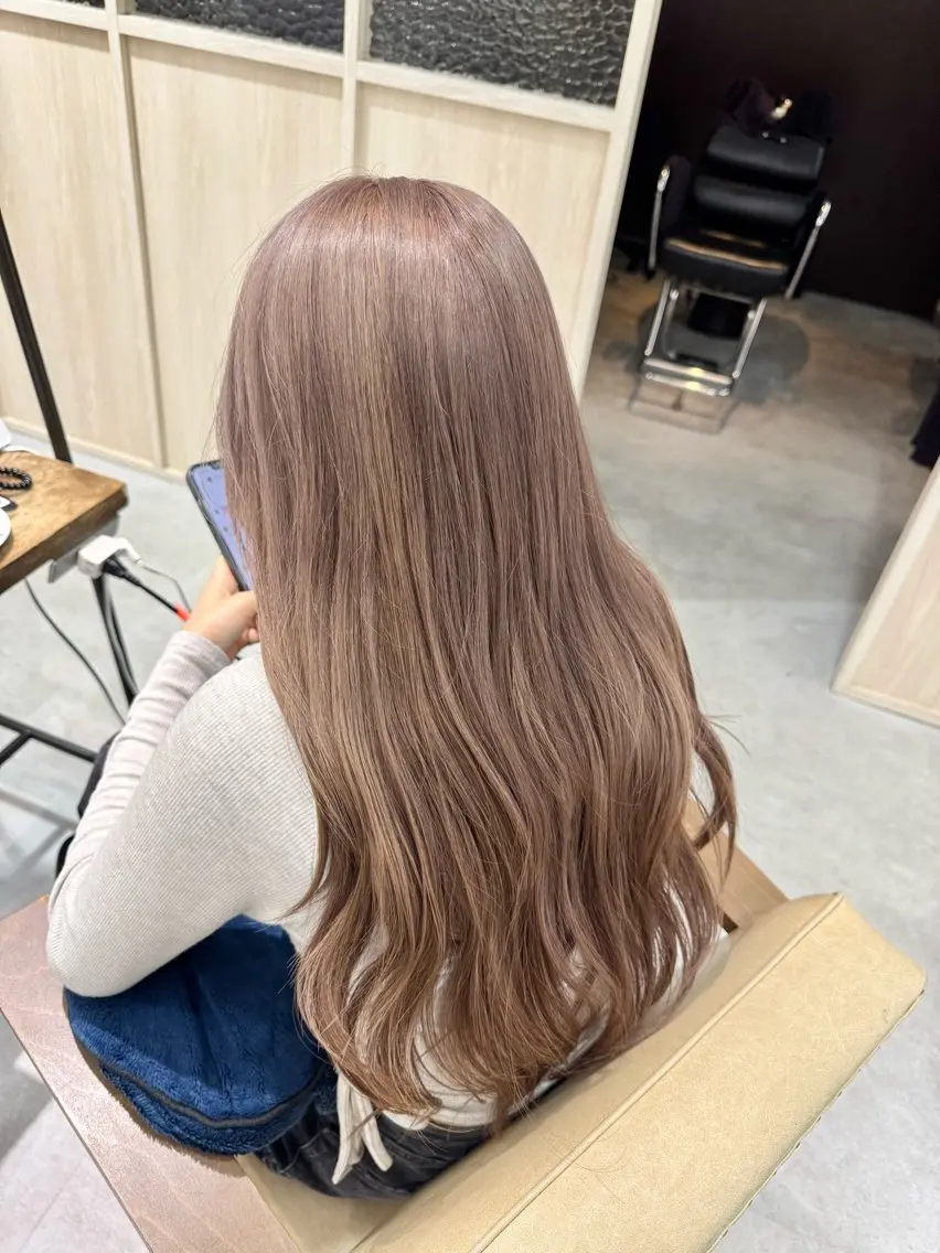 ロング カラー ブリーチなしwカラー /艶カラー/oukaのヘアスタイル