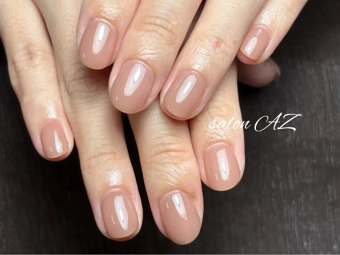 ネイル アートネイル 長さ出し フットネイル フレンチネイル ジェルネイル ハンドネイル salon AZのネイルデザイン