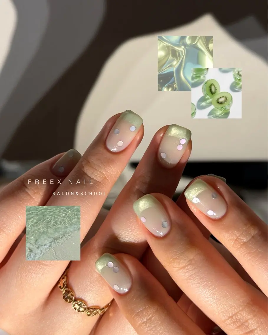 ネイル フレンチネイル マグネットネイル マグネットフレンチ ハンドネイル フットネイル freex nail /ニュアンス/個性派のネイルデザイン