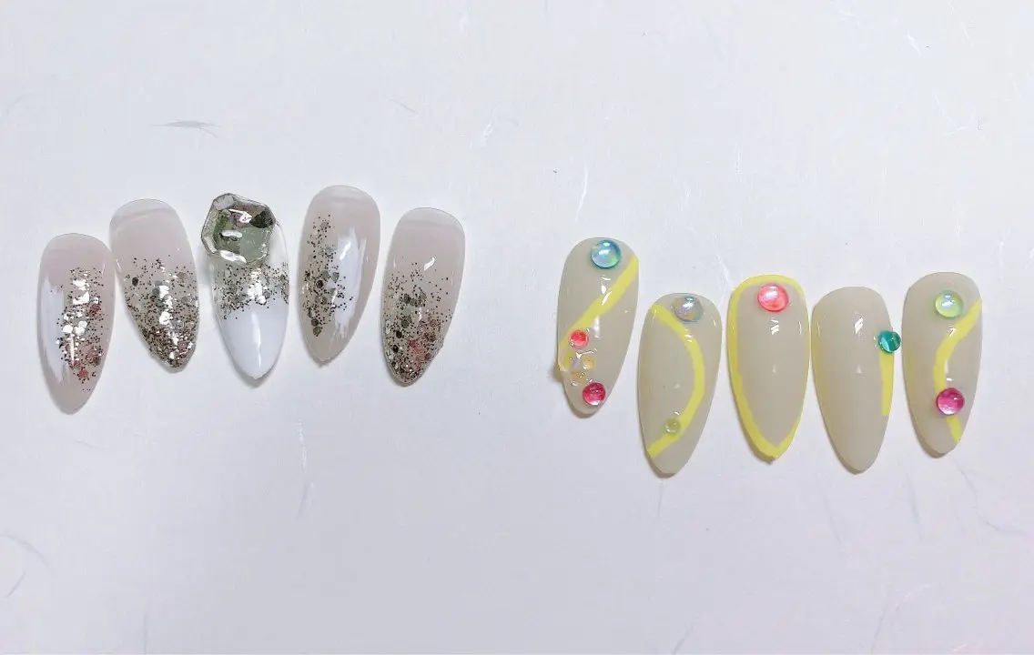 ネイル 長さ出し フットネイル ジェルネイル 韓国ネイル マグネットネイル ハンドネイル Nail Ann【西川口店】のネイルデザイン