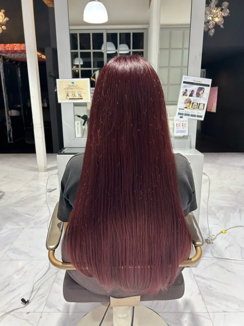 ロング カラー ピンクカラー ヘアカラー ♡BIANCA前橋 /金山 理子♡のヘアスタイル